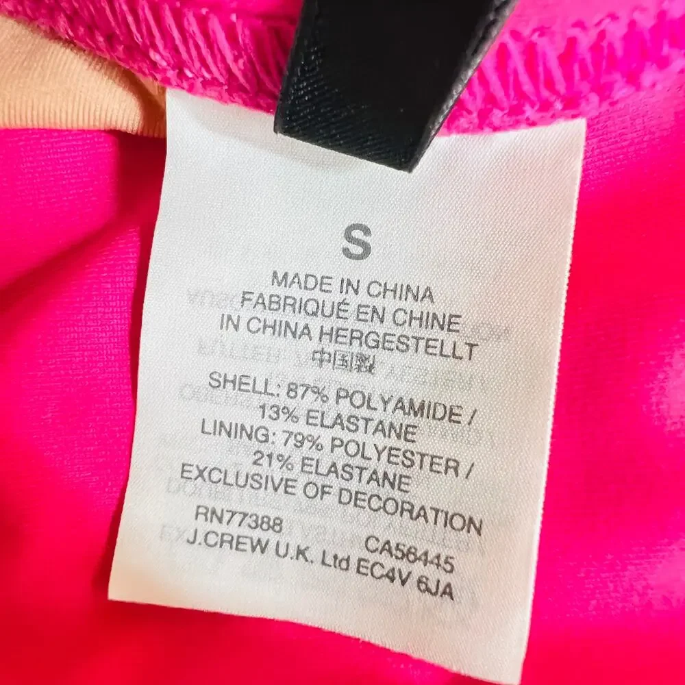 J. CREW NWT Hot Pink Low Rise Bikini Bottoms S   Beach Pool  Vacation